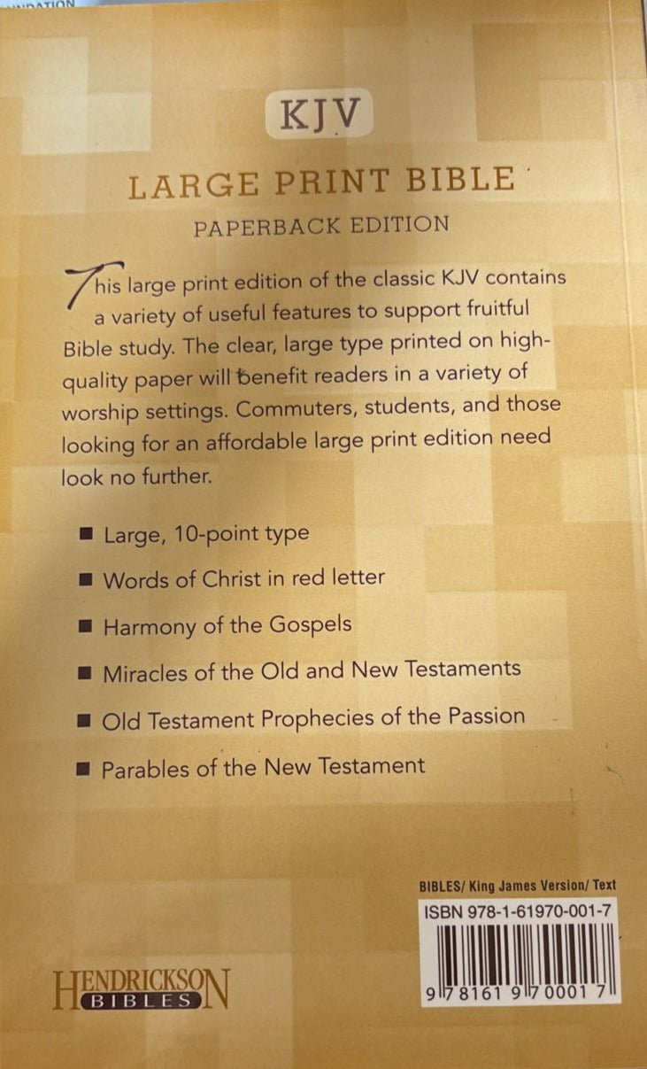KJV Large Print Bible Paperback – Large Print