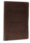 NKJV, Thinline Bible, Verse Art Cover Collection, Genuine Leather, Brown, Red Letter, Comfort Print: Holy Bible, New King James Version Leather Bound. Simple/ Indexed