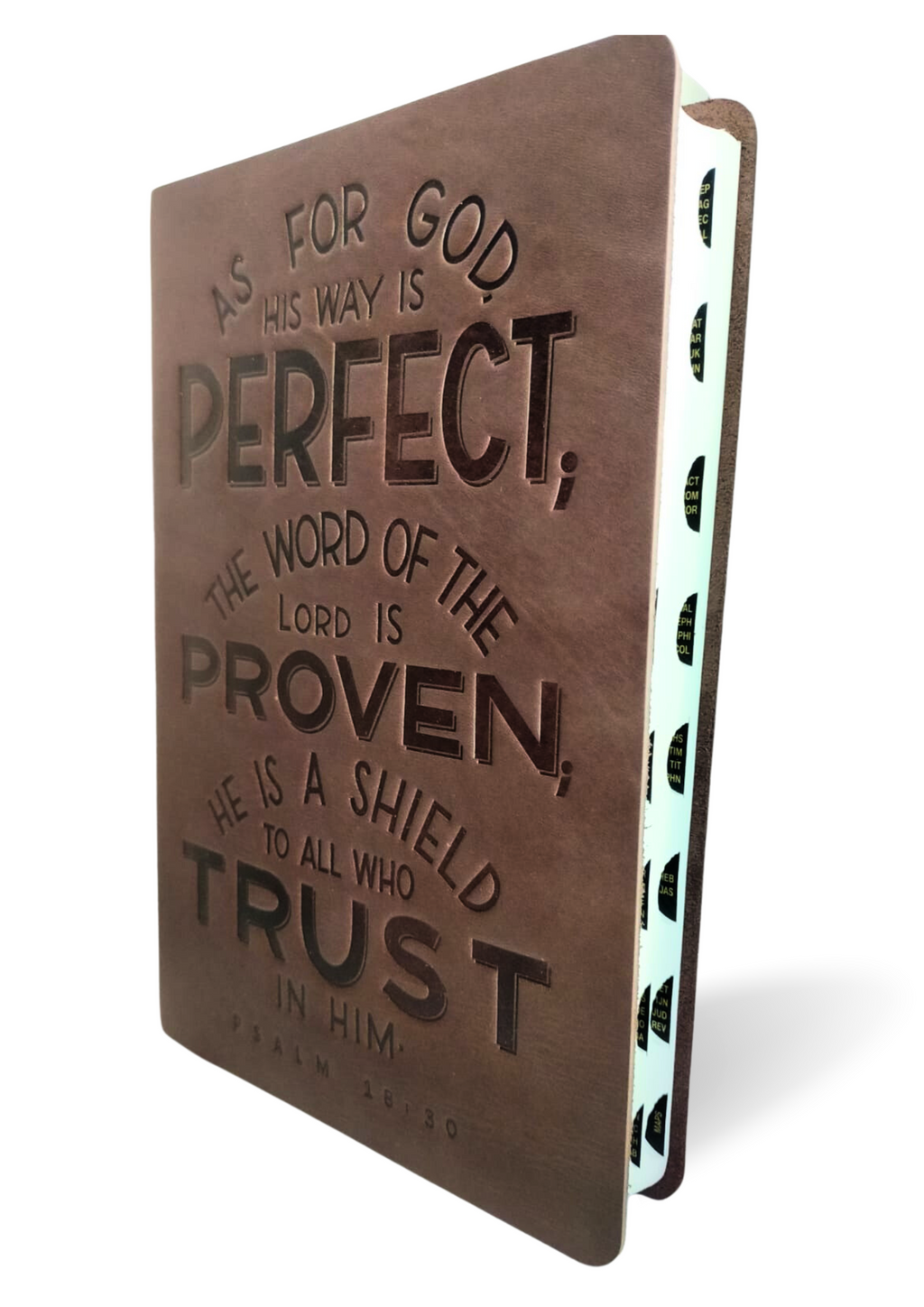 NKJV, Thinline Bible, Verse Art Cover Collection, Genuine Leather, Brown, Red Letter, Comfort Print: Holy Bible, New King James Version Leather Bound. Simple/ Indexed