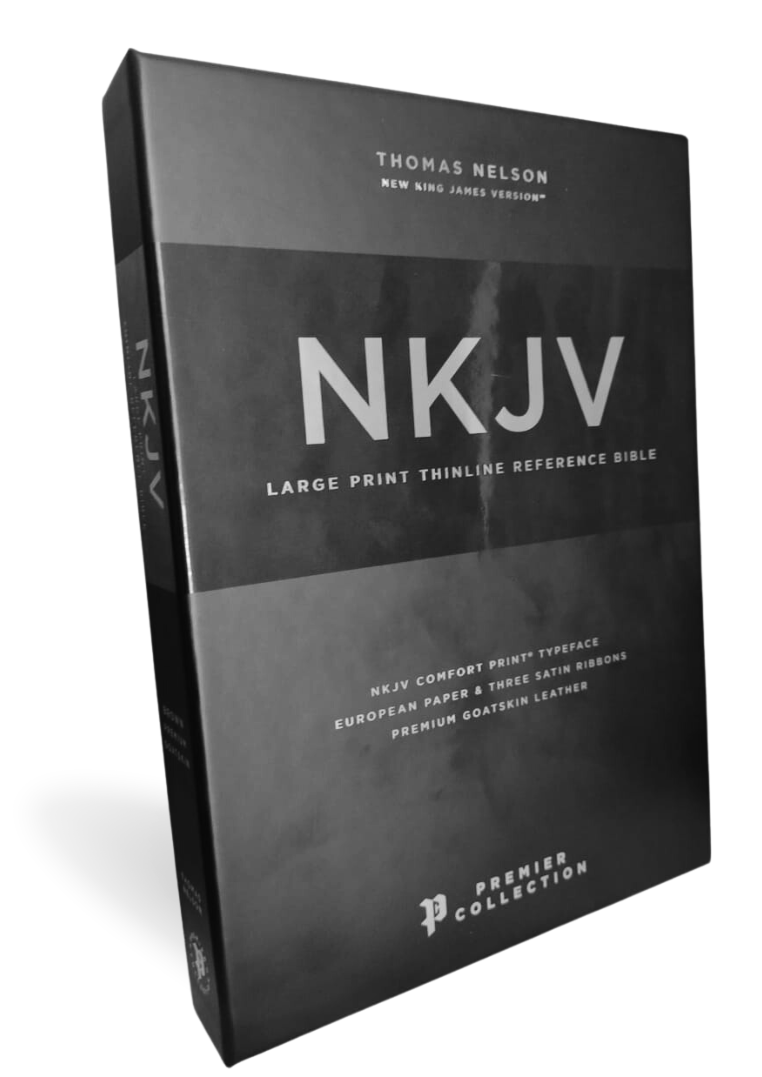 NKJV, Thinline Reference Bible, Large Print, Premium Goatskin Leather, Brown, Premier Collection, Comfort Print: Holy Bible, New King James Version Leather Bound
