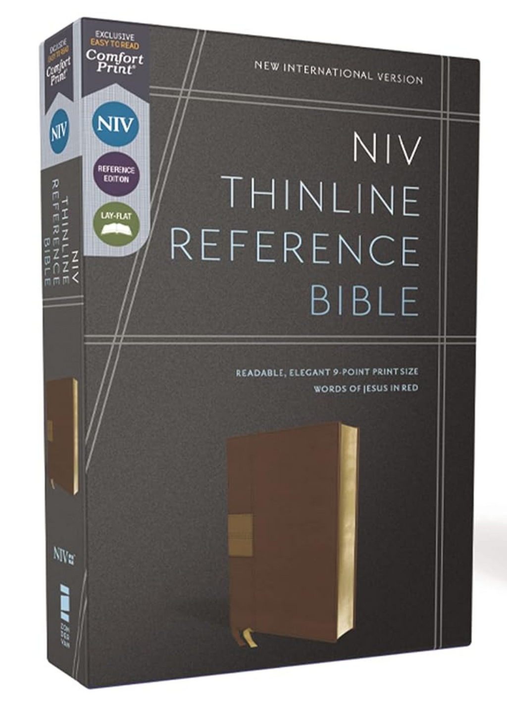 Niv, Thinline Reference Bible, Leathersoft, Brown, Red Letter, Comfort Print: New International Version, Brown, Leathersoft, Thinline Reference Bible, Red Letter, Comfort Print Imitation Leather – Import