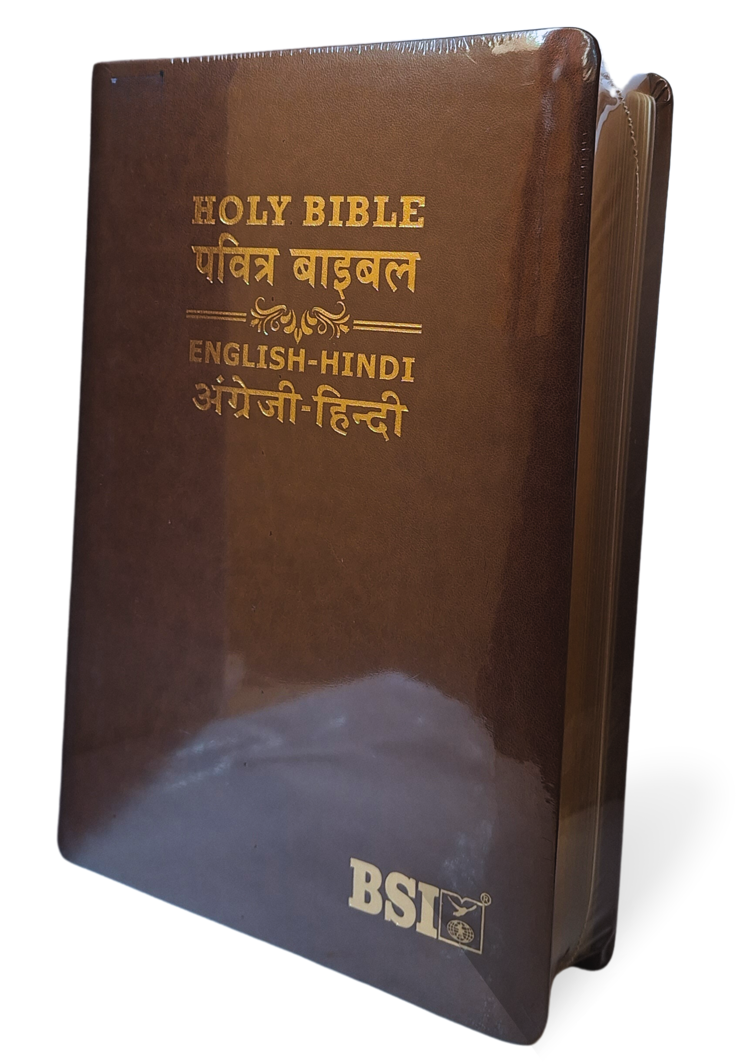 English Hindi Leather Bound Bilingual Holy Bible