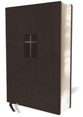 New International Version Quest Study Bible in black leather soft comfort print