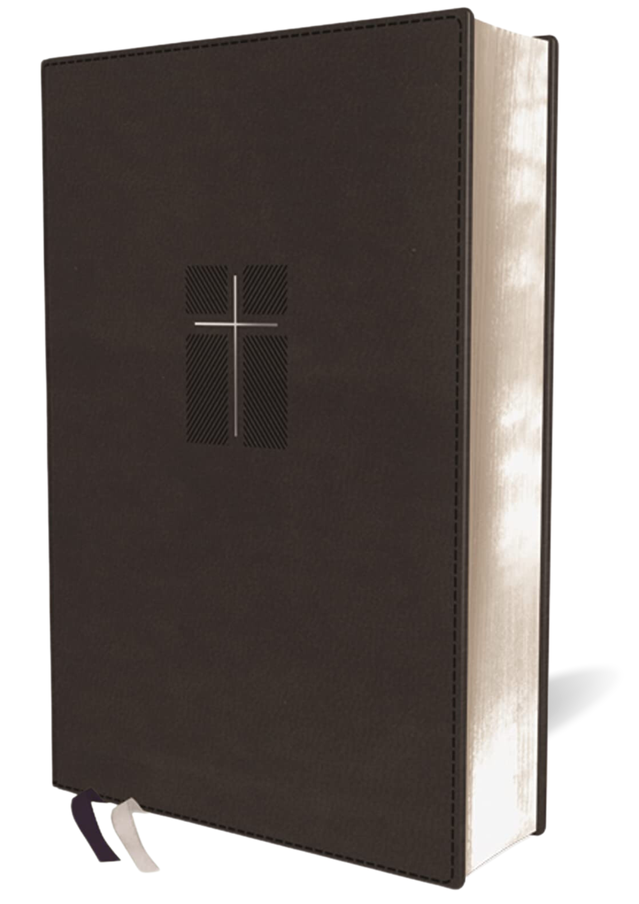 New International Version Quest Study Bible in black leather soft comfort print