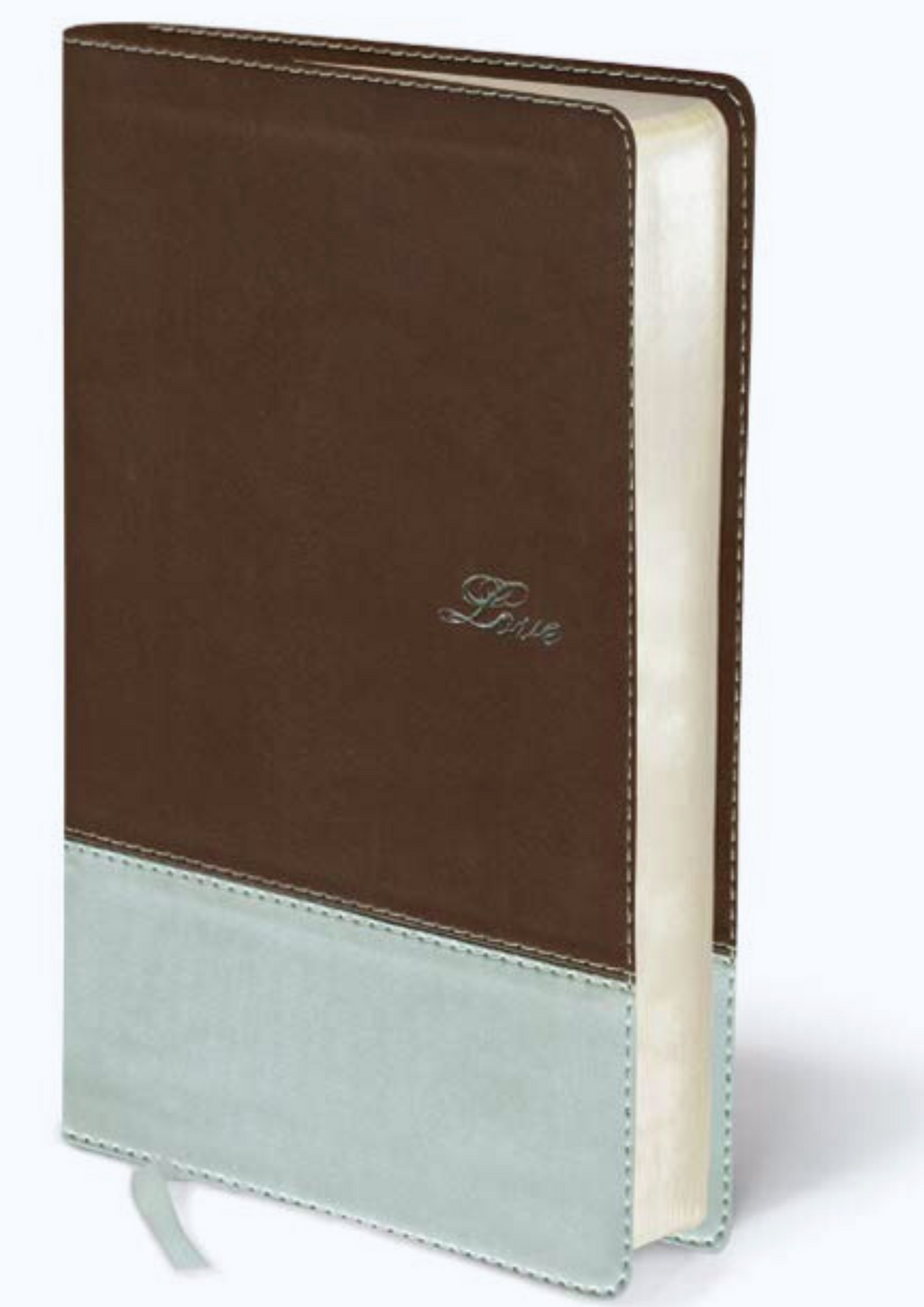 NIV Couples' Devotional Bible, Italian Duo-Tone, Chocolate/Silver