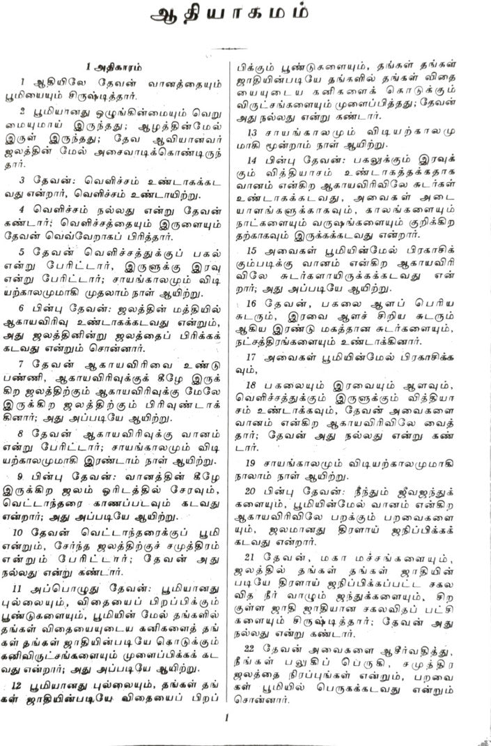 Limited Edition BSI Tamil Bible Semi Compact Brown Open Type With Thumb Index – Holy Bible Old & New Testament