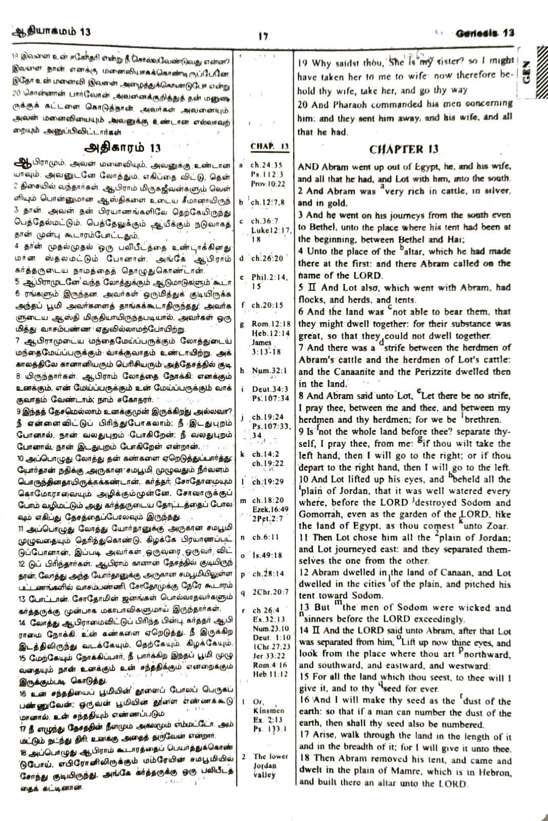 Holy Bible (Tamil-English Parallel) Bilingual Edition with Protective Zip Cover - Published by Daniel