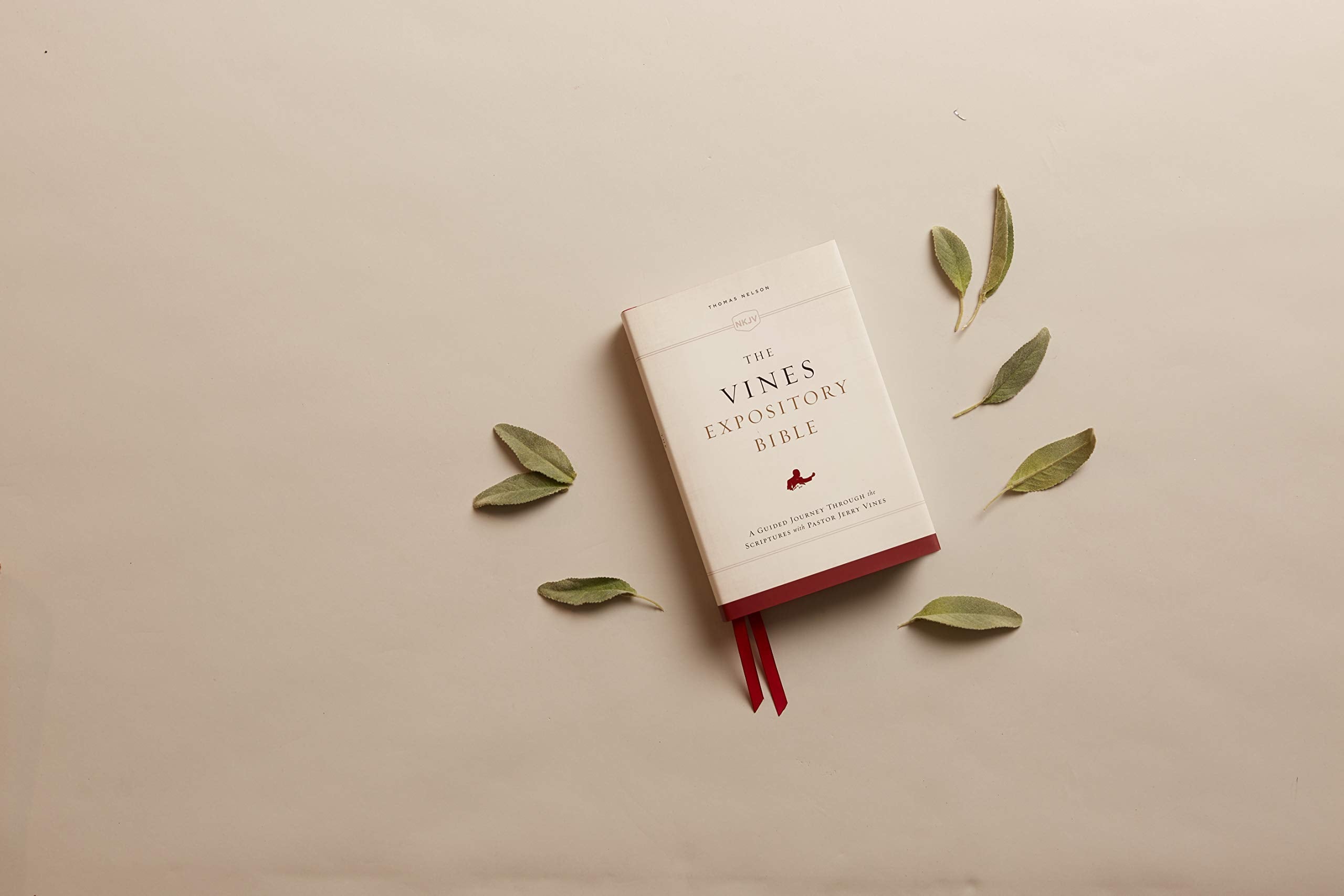 The NKJV, Vines Expository Bible, Bonded Leather, Burgundy, Comfort Print: A Guided Journey Through the Scriptures with Pastor Jerry Vines Bonded Leather
