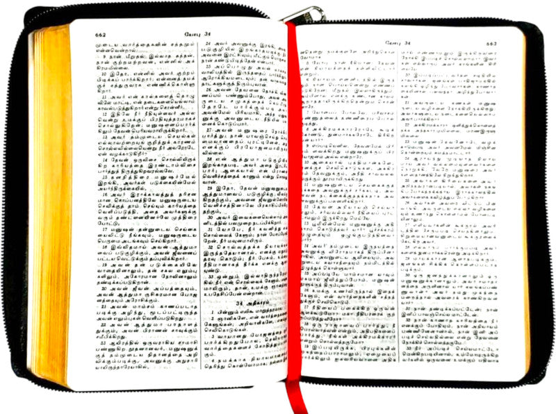 Limited Edition Christian Books India Tamil Bible Semi-Compact Edition With Zipper