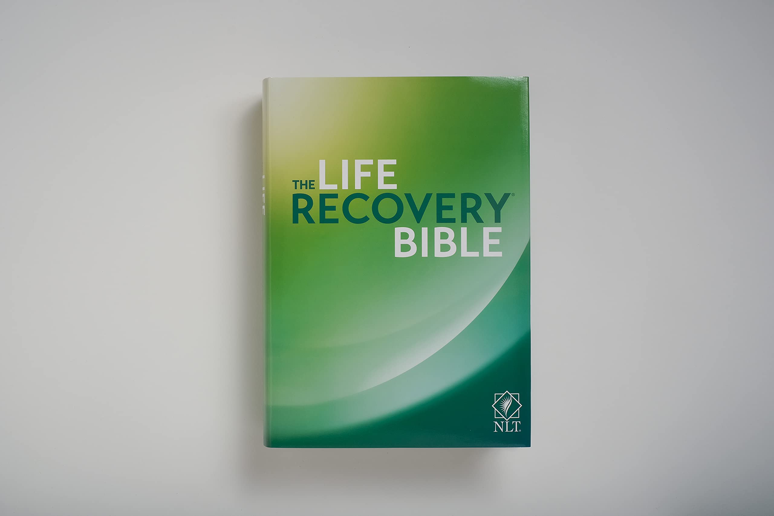 Close-up of the Hardcover NLT Life Recovery Bible cover, a study Bible for spiritual growth and recovery