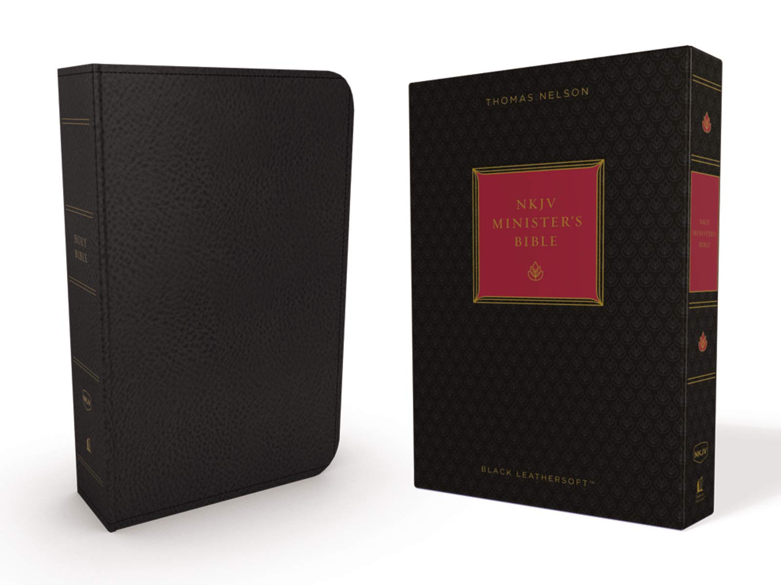 NKJV Minister's Bible, Leathersoft, black, red letter text, comfort print Bible