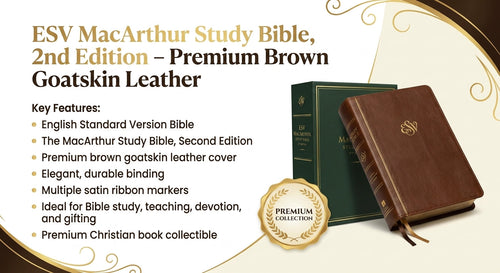 ESV MacArthur Study Bible, Second Edition – Premier Collection, Brown Goatskin Leather (Edge-Lined, Thomas Nelson)