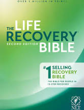 Open page of the Hardcover NLT Life Recovery Bible, a study Bible for spiritual growth and recovery