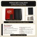 Holman KJV Large Print Compact Reference Bible – Black LeatherTouch with Magnetic Flap