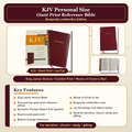 KJV Personal Size Giant Print Reference Bible, Comfort Print – Burgundy Leatherflex, Lay Flat (Thomas Nelson)