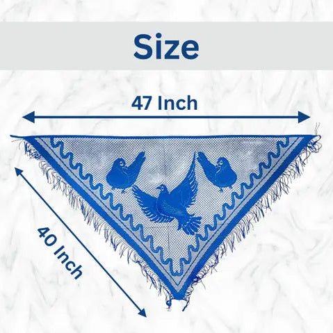 Blue Christian Triangle Veil Scarf - Gospel Goods