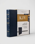 KJV Giant Print Center-Column Reference  + Hindi Holy Bible - Black Pebbled Leather Combo