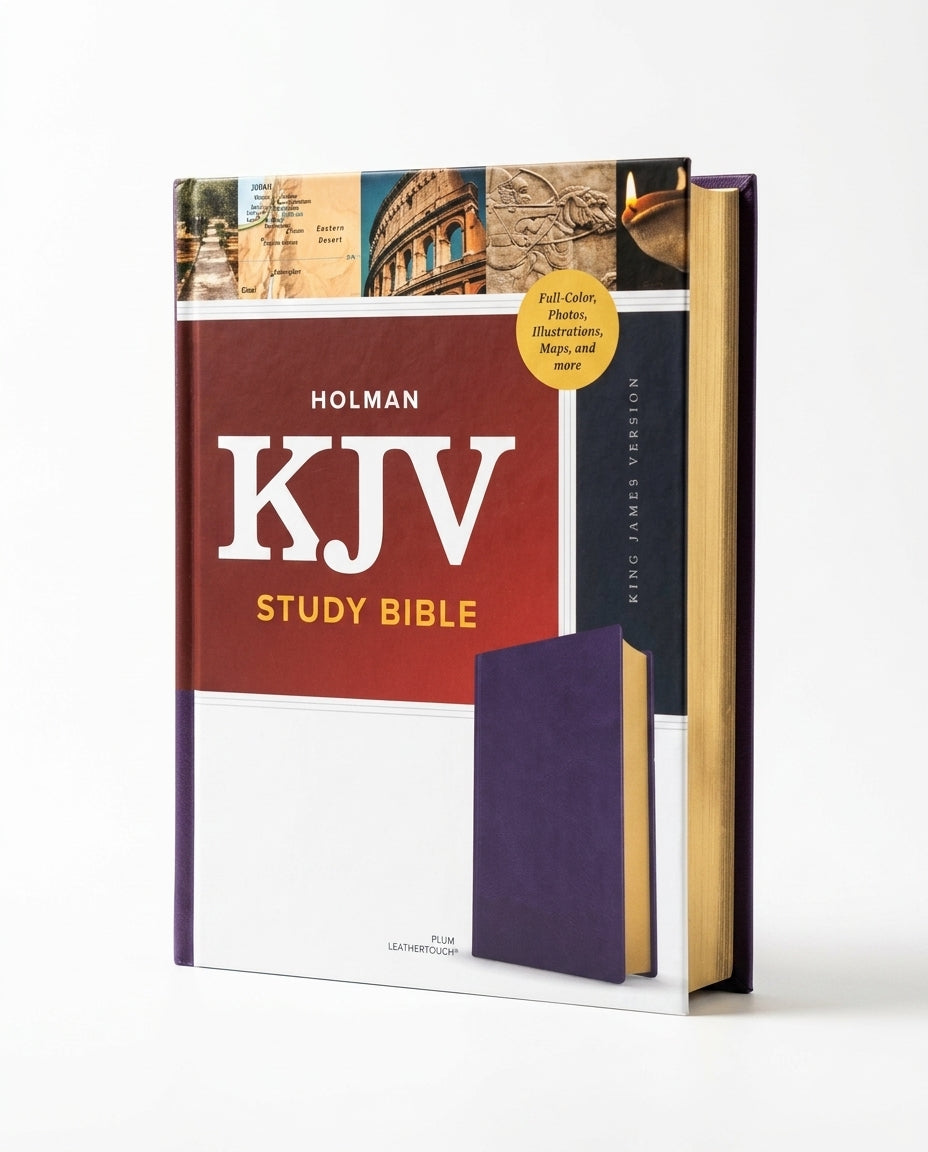 Study Bible — Three-Quarter Studio Hero | Generated by Modelize