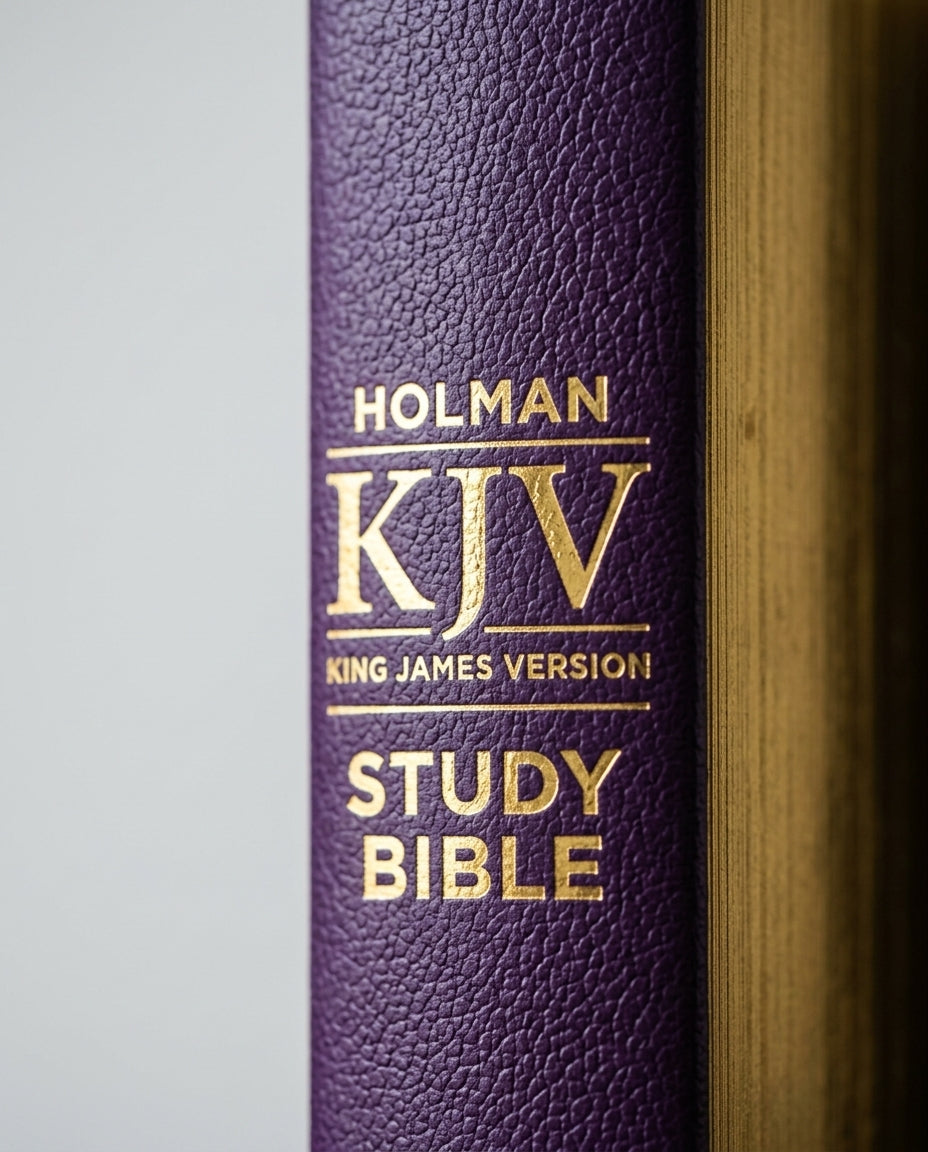 Hardcover Study Bible — Leather & Gold Detail | Generated by Modelize