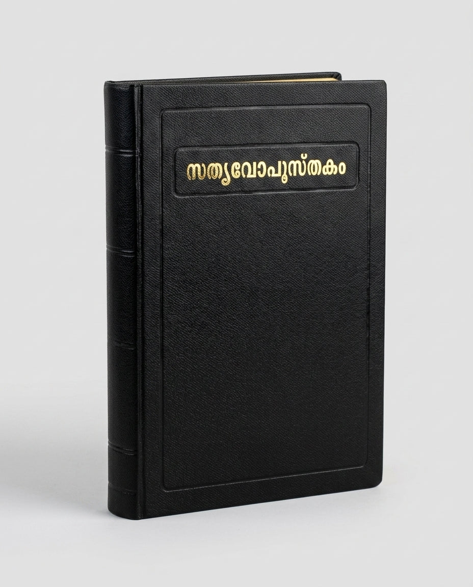 Malayalam Holy Bible - Obsidian Black Ha + KJV Super Giant Print Reference Bible |  Combo