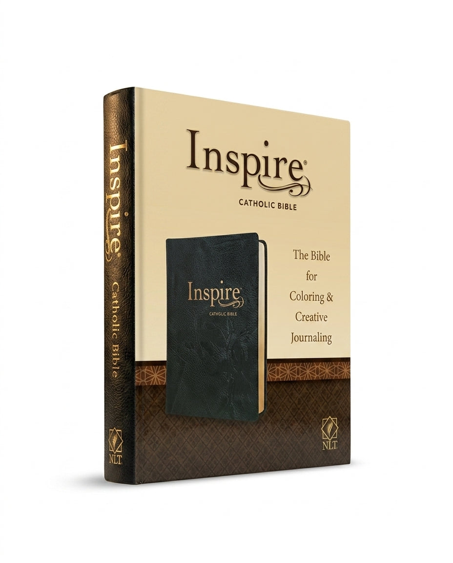Inspire Catholic Bible NLT: Coloring & C + KJV Holy Bible Thinline Large Print thum Combo