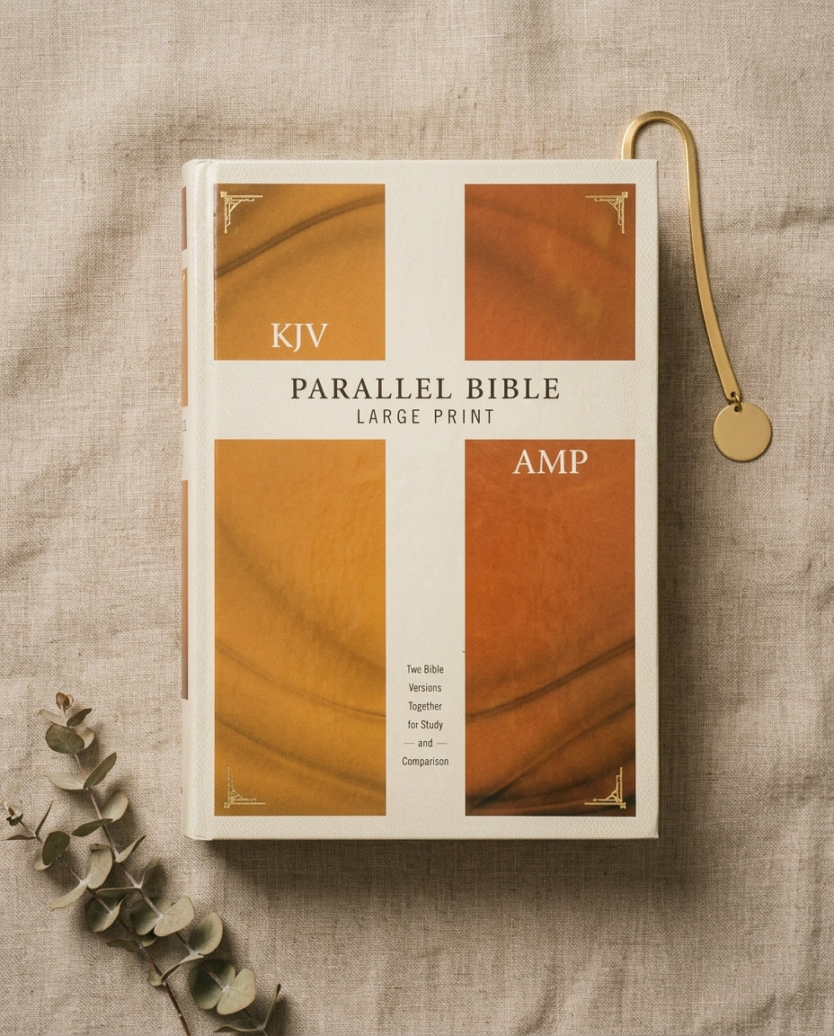 KJV and Amplified Parallel Bible - Large + KJV Personal Size Giant Print Reference  Combo
