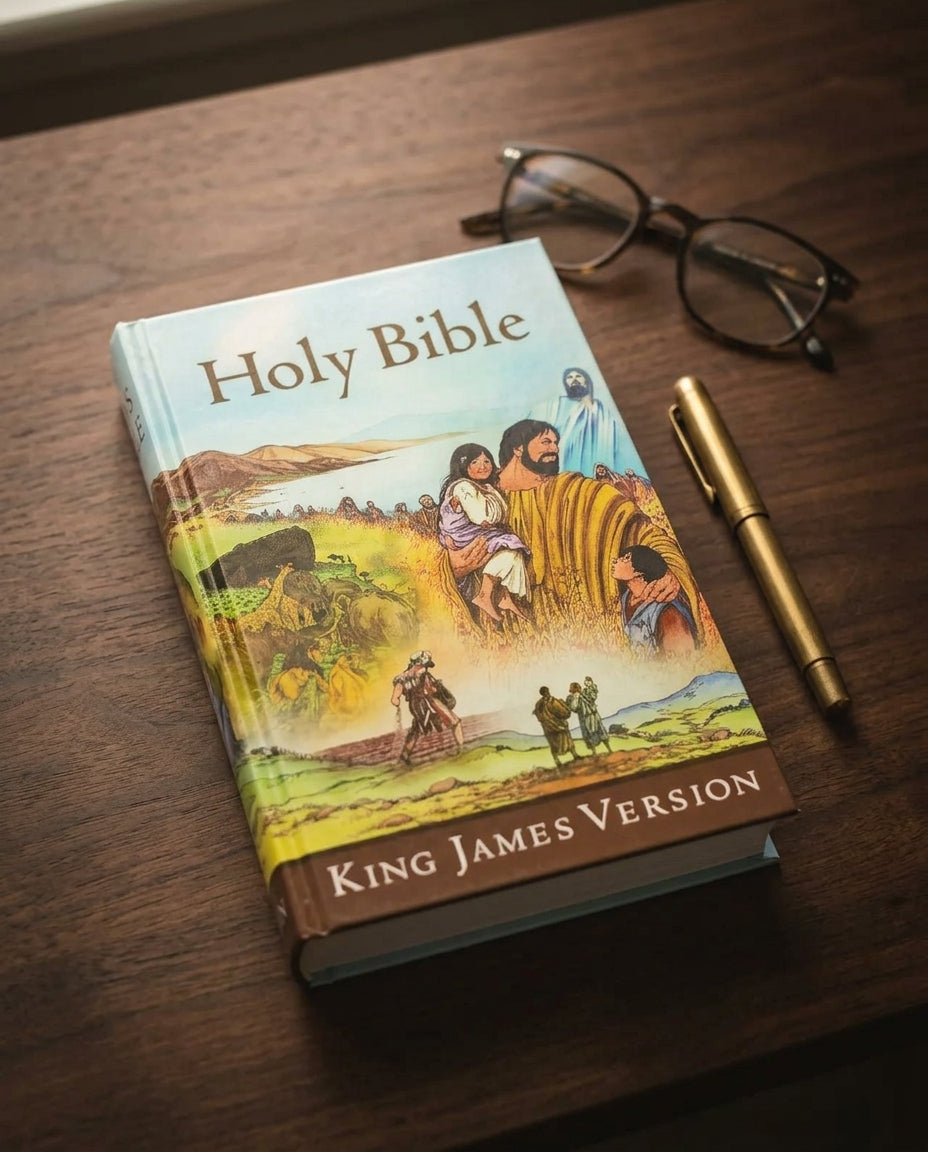 KJV Children's Holy Bible - Illustrated  + KJV Holy Bible Giant Print Standard Size Combo