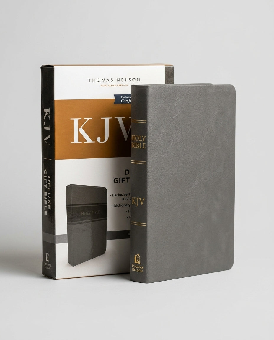 KJV Holy Bible Deluxe Gift Edition - Gra + A Very Happy Easter Prayer | Christian B Combo