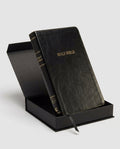 KJV Large Print Thinline Bible - Black L + KJV Holy Bible - Medium Black Pebbled Sy Combo