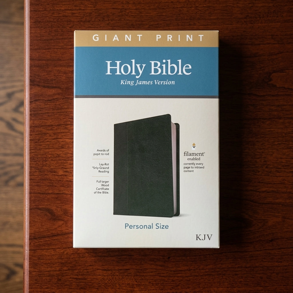 KJV Personal Size Giant Print Bible with + KJV Holy Bible Super Giant Print Referen Combo