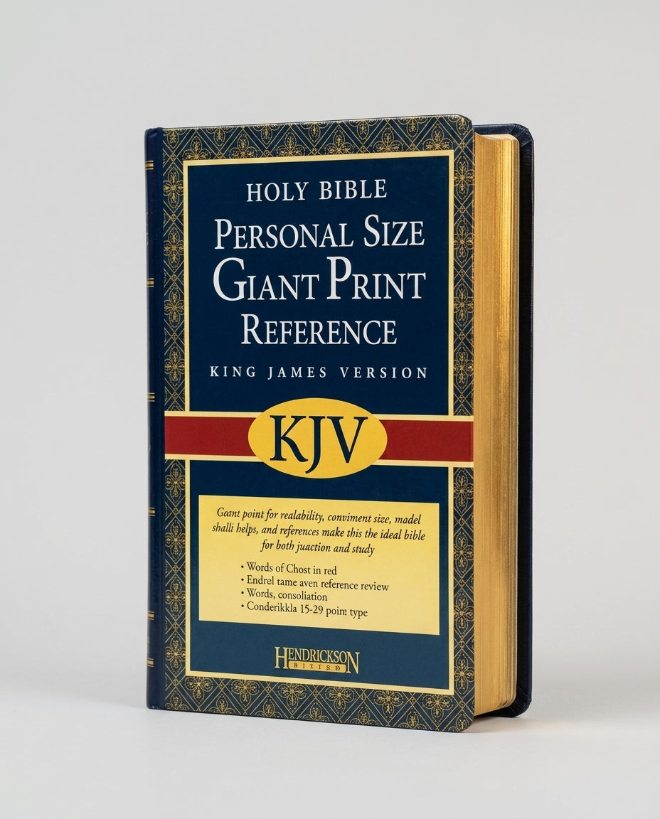 KJV Personal Size Giant Print Reference  + NIV Holy Bible Medium, Black | Christian Combo