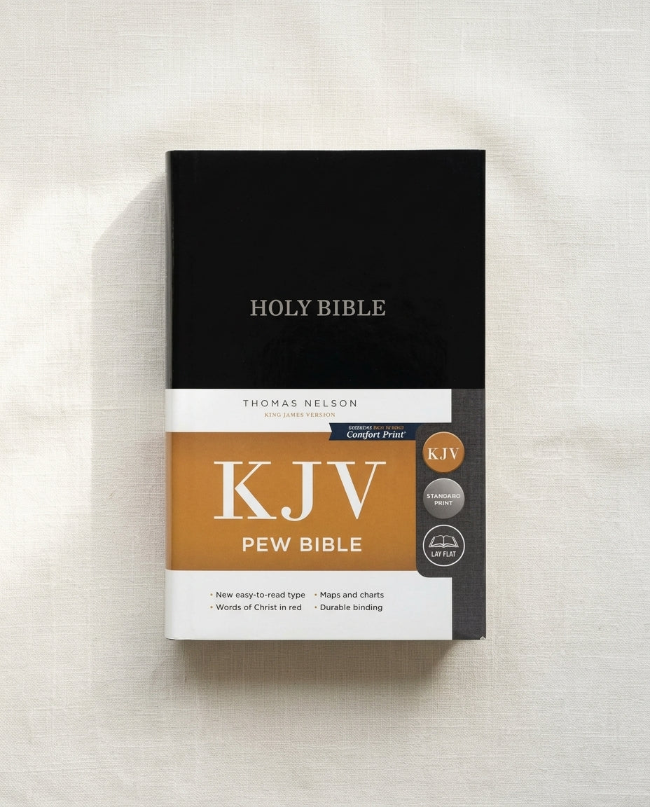 KJV Pew Bible Comfort Print: Holy Bible  + NIV Medium Blue | Christian Bible Servic Combo