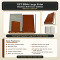 NET Bible Large Print Thinline Reference Edition – British Tan Leathersoft (Thomas Nelson)