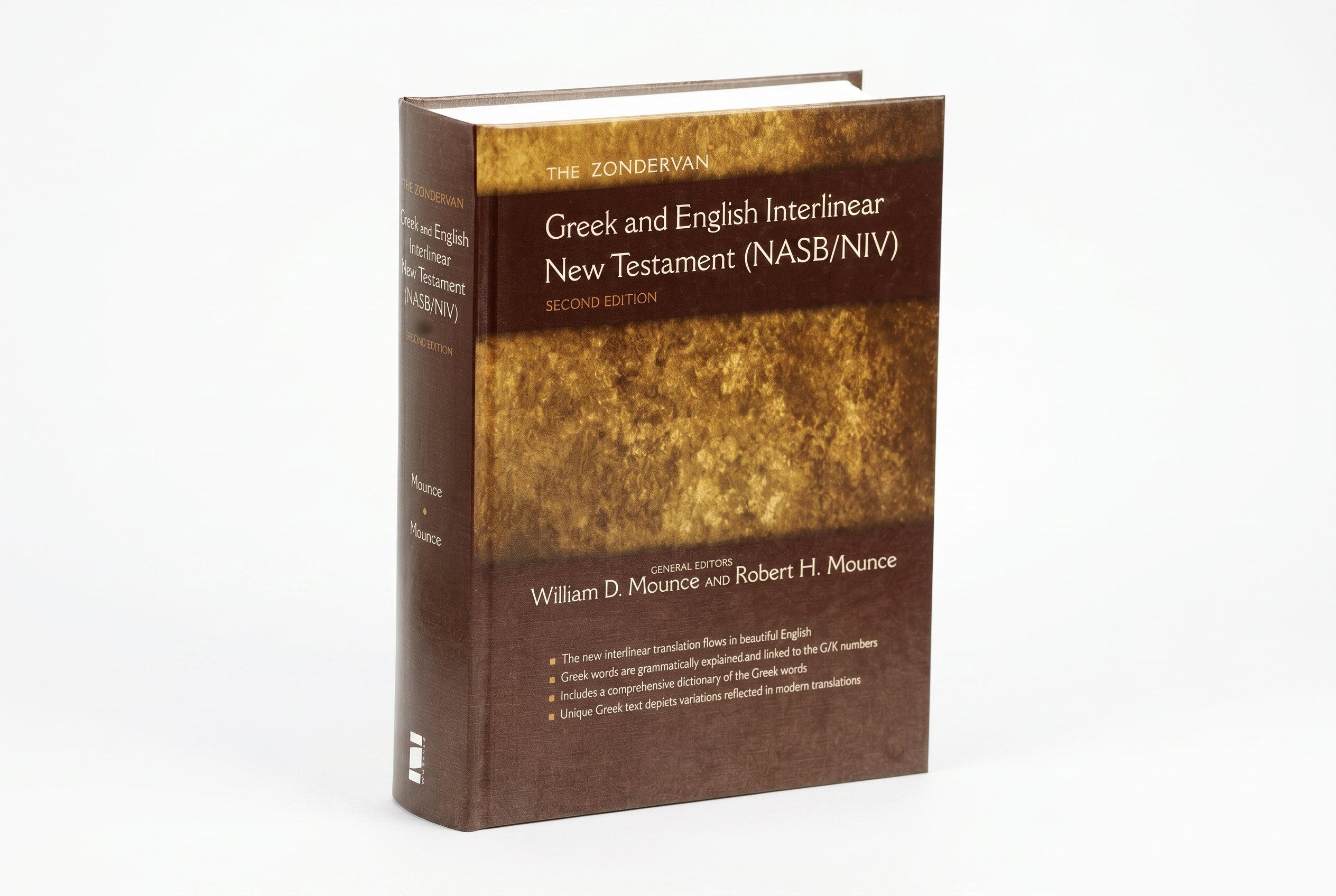 Studio photo of Greek and English Interlinear New Testament in hero