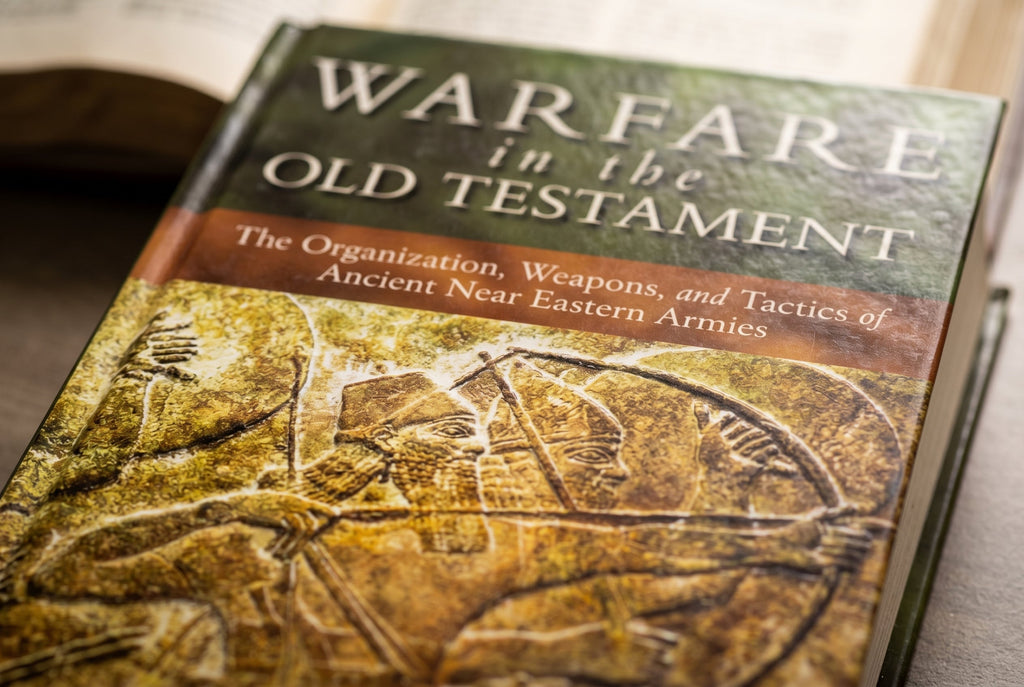 Studio photo of Warfare in the Old Testament in detail