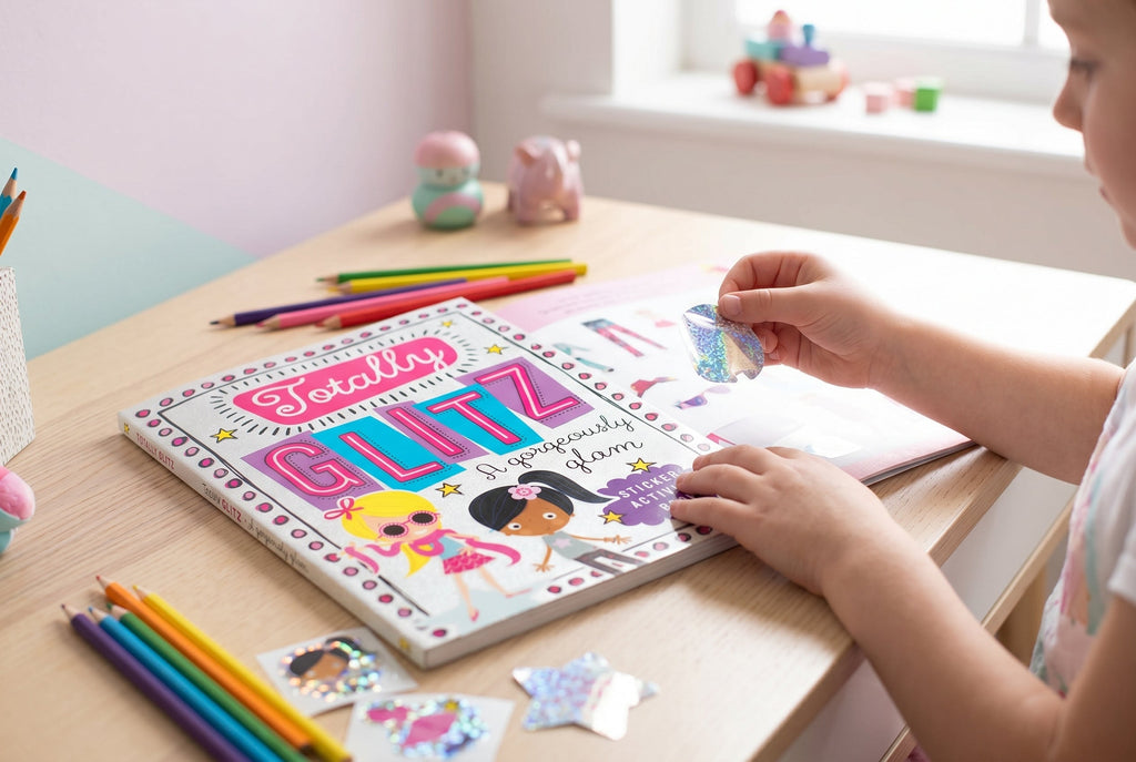 Studio photo of Totally Glitz: Sticker Activity Book in lifestyle