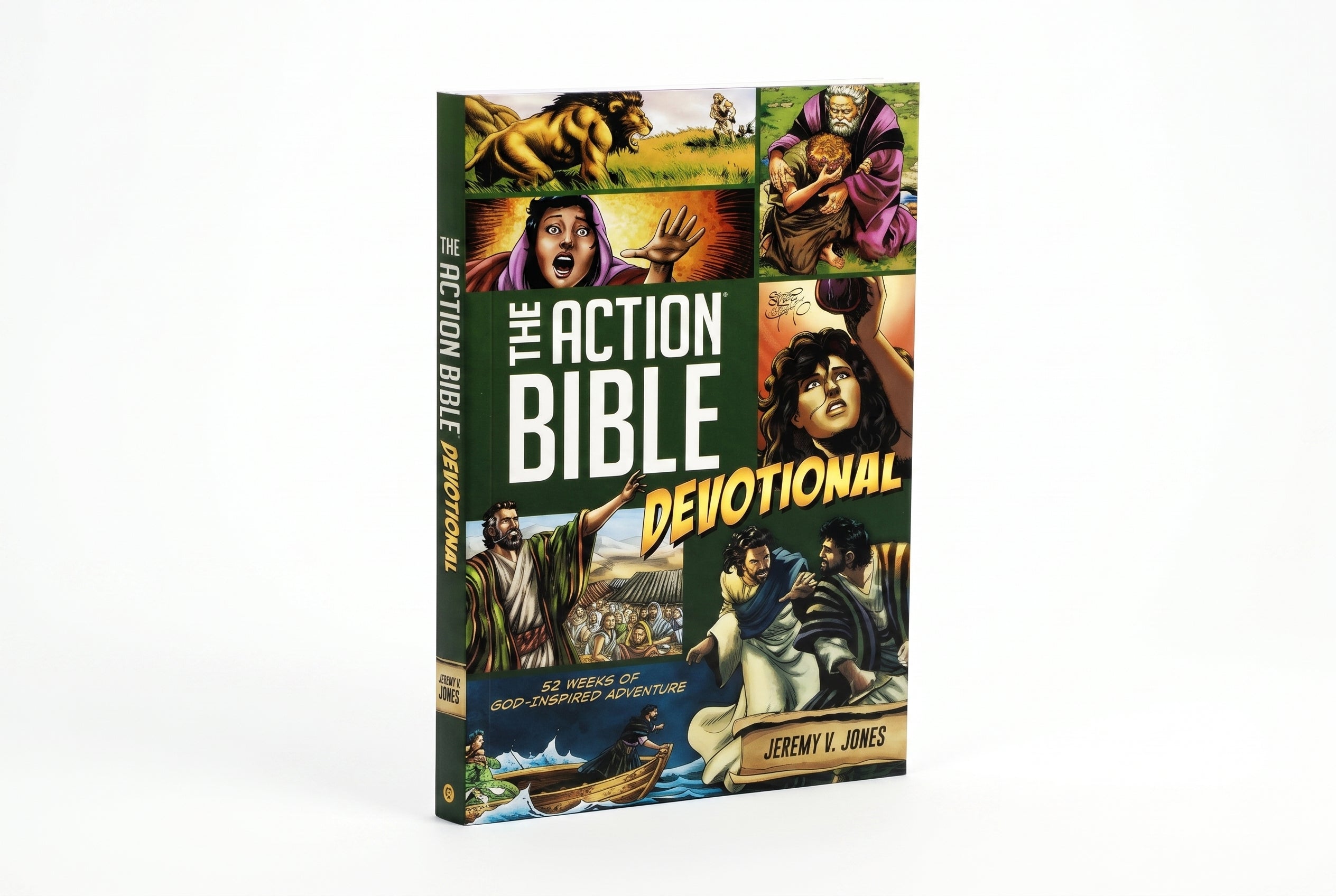 Studio photo of The Action Bible Devotional: 52 Weeks of God-Inspired Adventure in hero