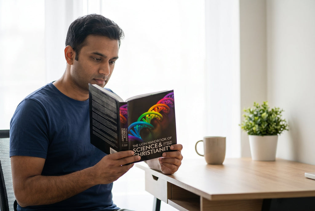 Studio photo of The Lion Handbook of Science and Christianity in lifestyle