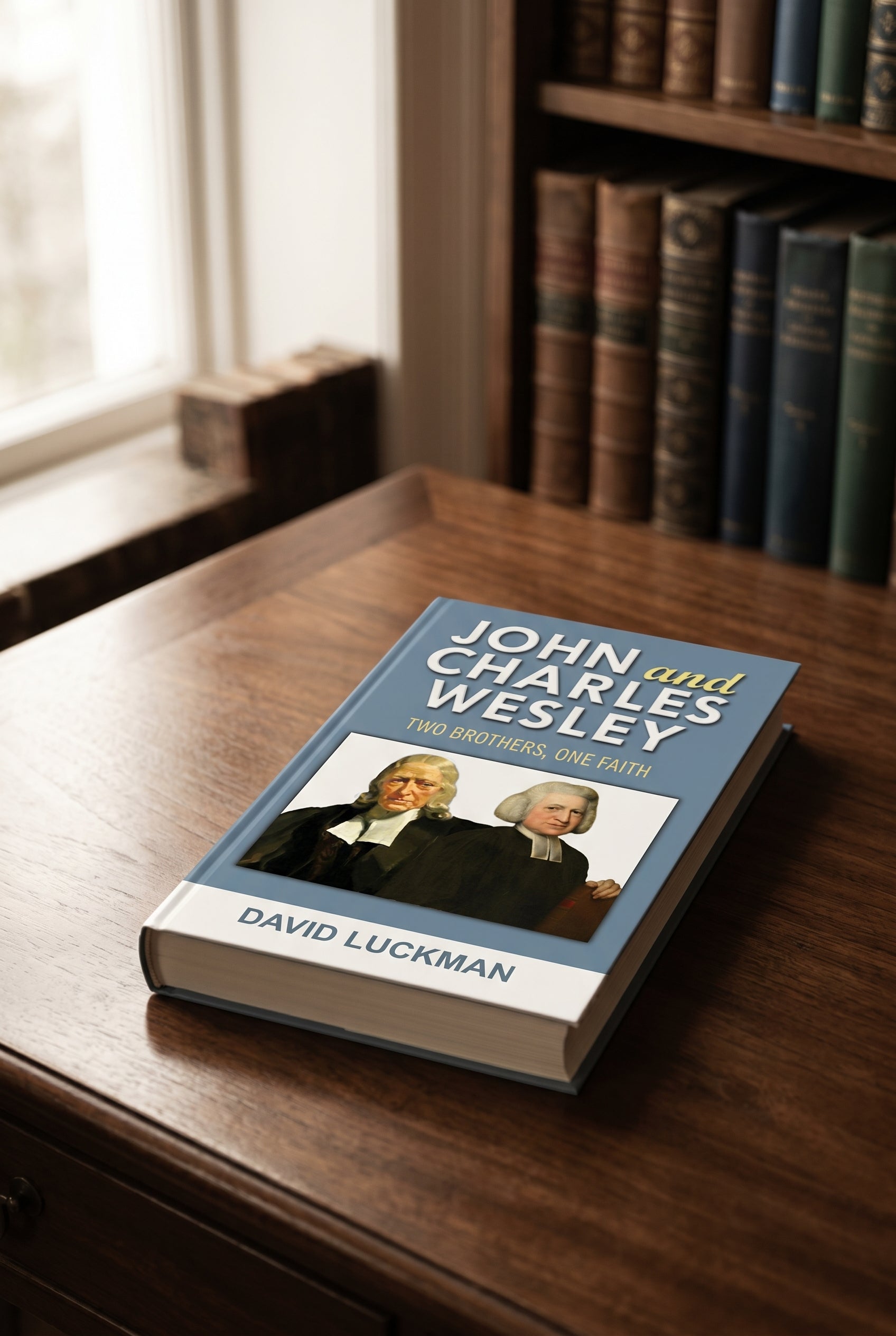 Studio photo of John and Charles Wesley in lifestyle