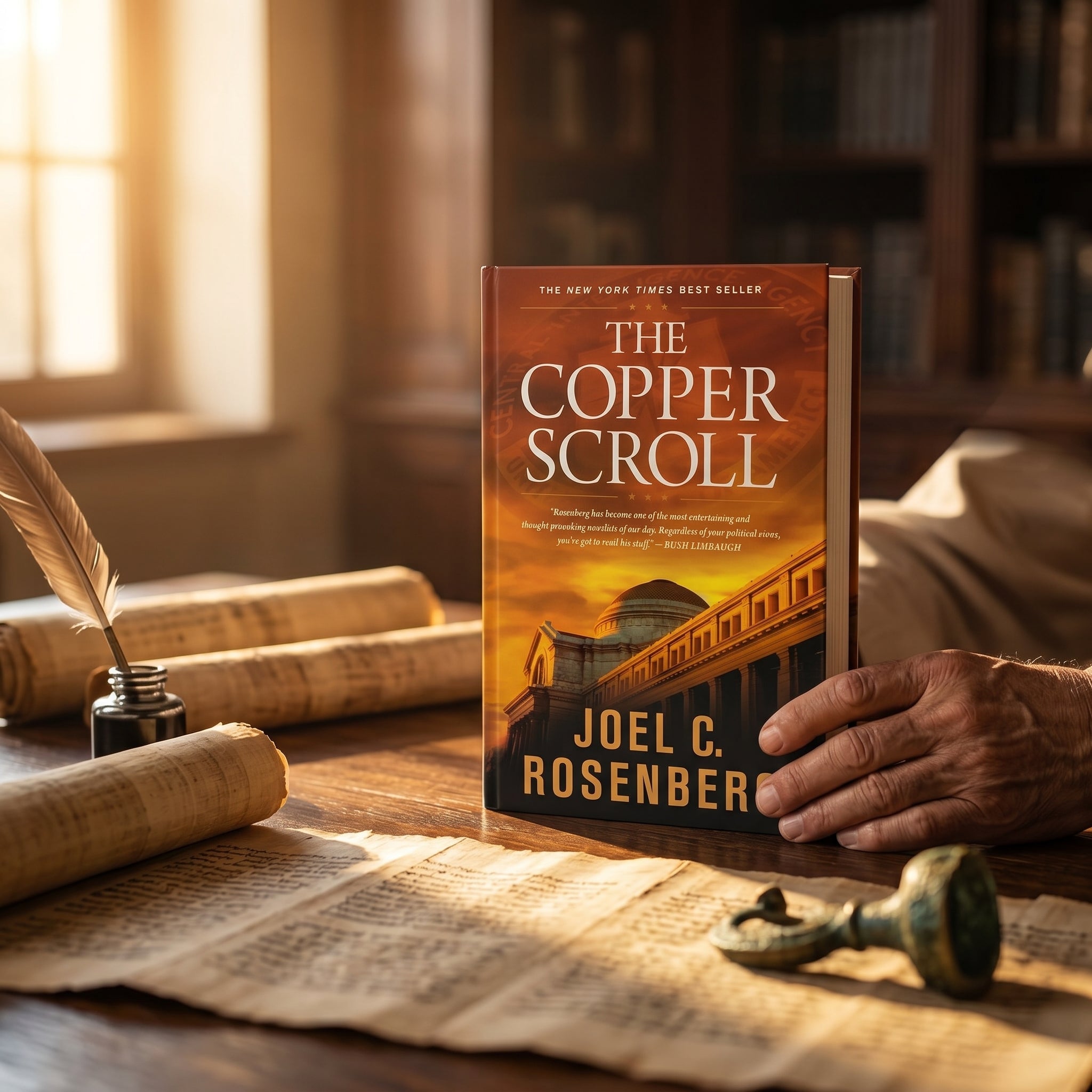 Studio photo of The Copper Scroll in lifestyle