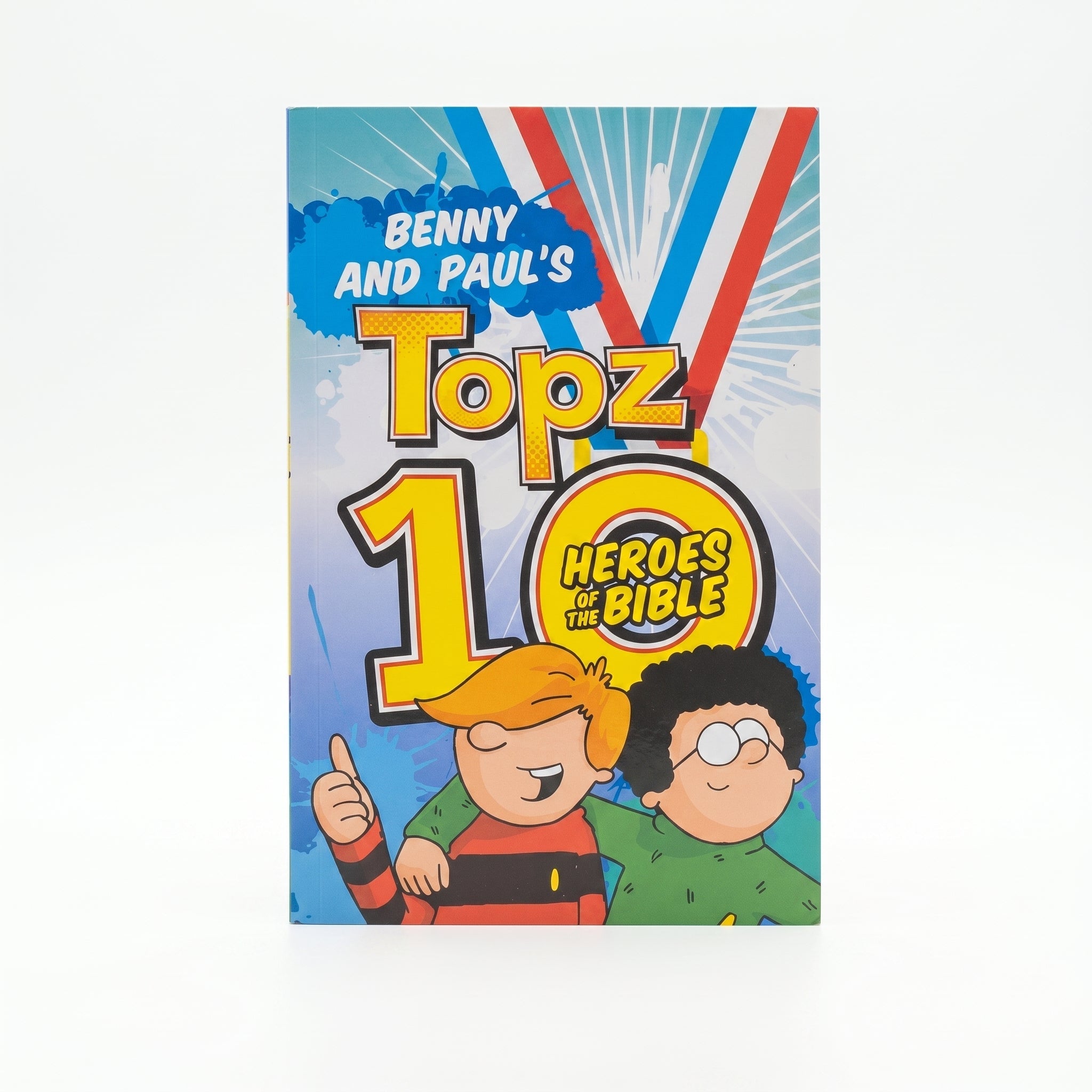 Studio photo of Benny and Paul's Topz 10 Heroes of the Bible in hero