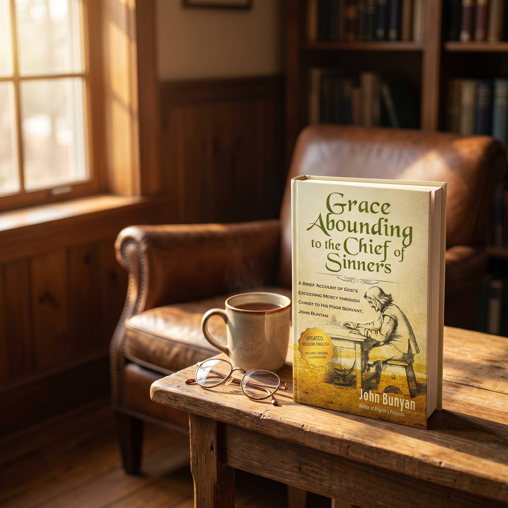 Studio photo of Grace Abounding to the Chief of Sinners - Updated Edition (Illustrated): A Brief Account of God's Exceeding Mercy through Christ to His Poor Servant, John Bunyan (Bunyan Updated Classics) in lifestyle