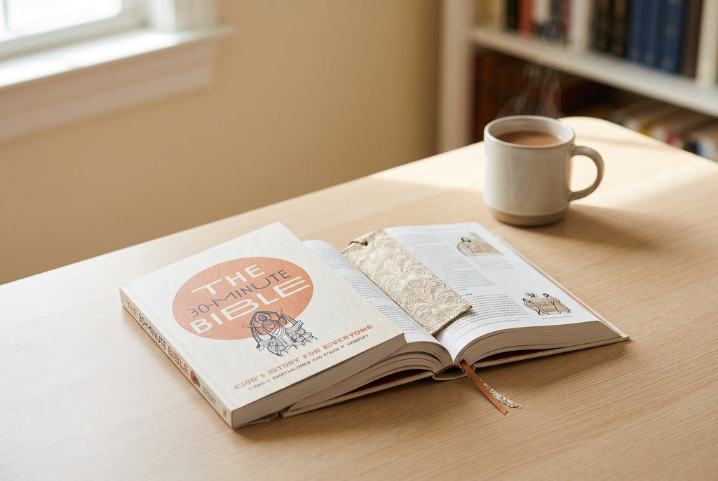 Studio photo of The 30-Minute Bible in lifestyle