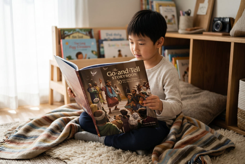 Studio photo of The Go-and-Tell Storybook: 30 Bible Stories Showing Why We Share about Jesus in lifestyle