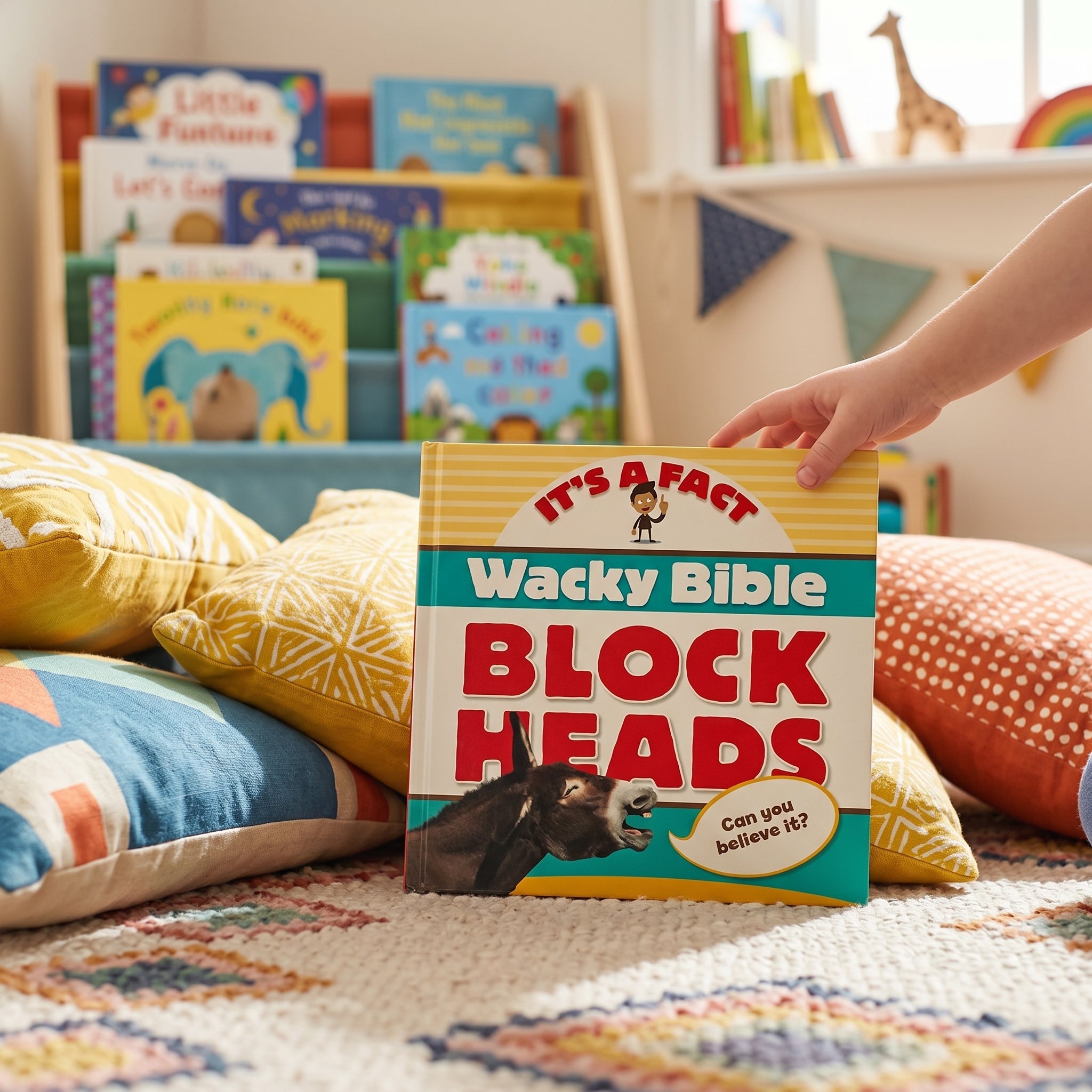 Studio photo of Wacky Bible Blockheads: Can you believe it? in lifestyle