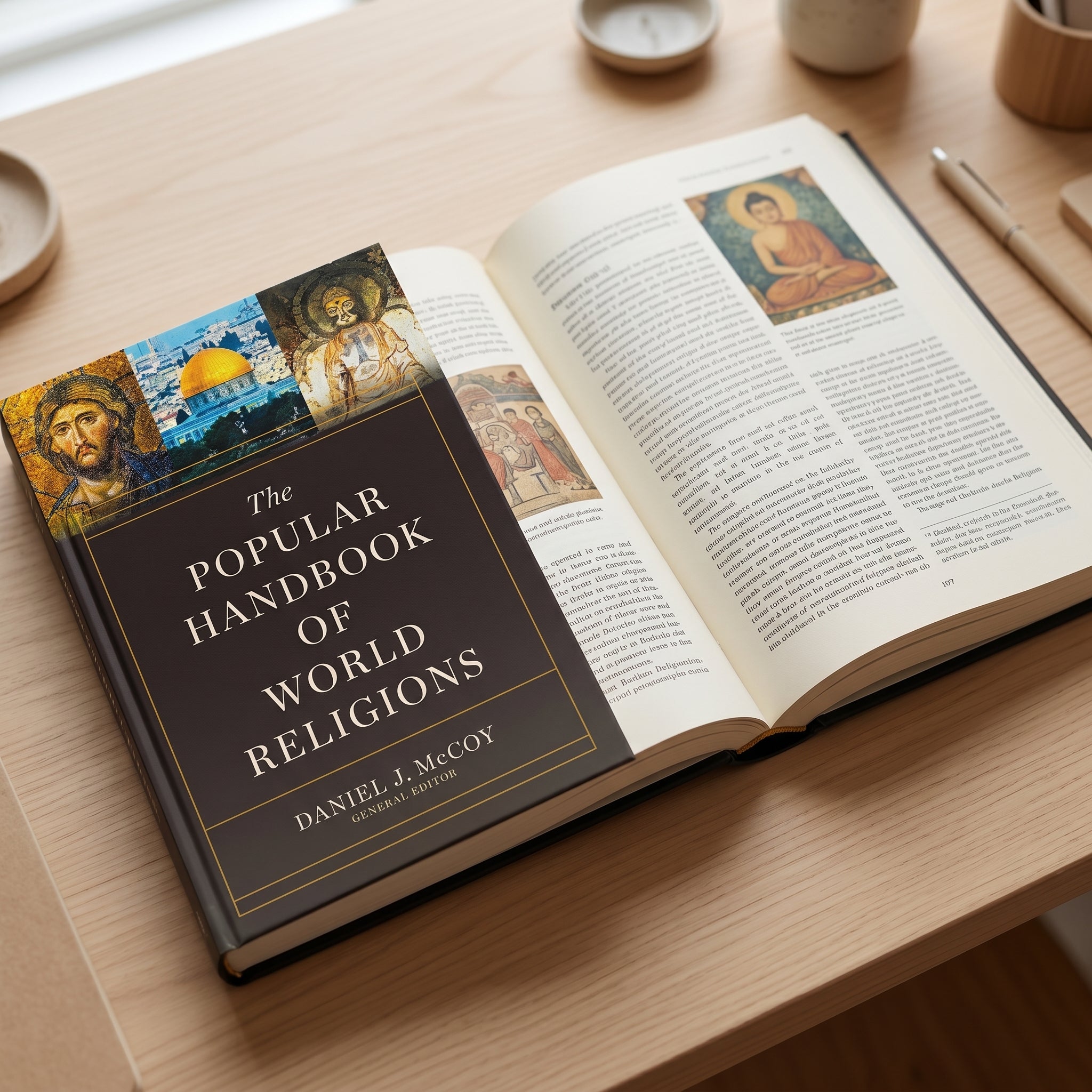 Studio photo of The Popular Handbook of World Religions in detail