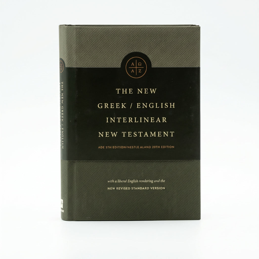 Studio photo of The New Greek/English Interlinear New Testament in hero