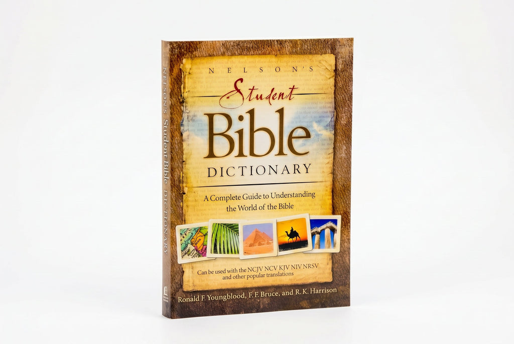 Studio photo of Nelson's Student Bible Dictionary in hero
