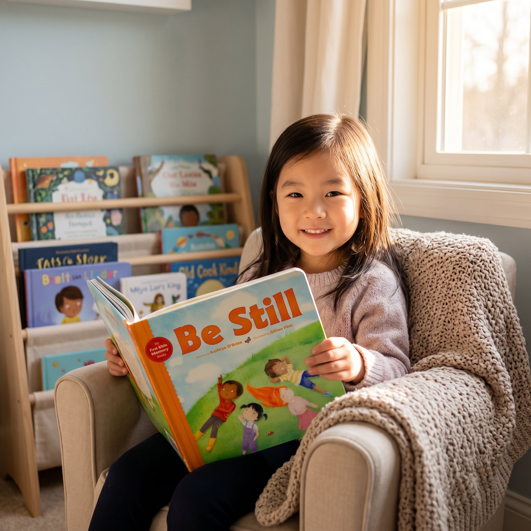 Studio photo of Be Still (My First Bible Memory Books) in lifestyle