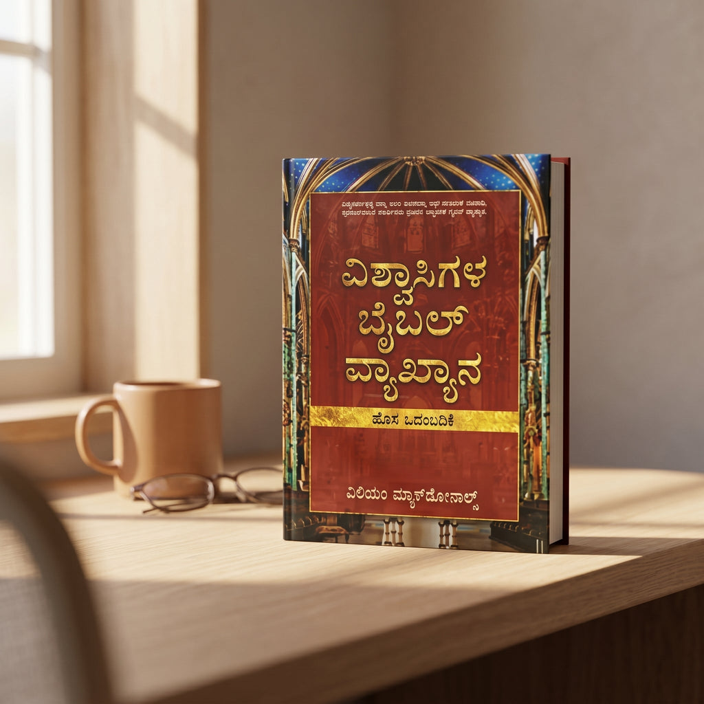 Studio photo of Believer's Bible Commentary New Testament (Kannada) in lifestyle